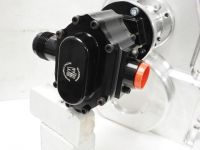 LS billet Timing Cover with 29  gpm Waterman Lil Bertha Fuel pump supports from 1800-3000